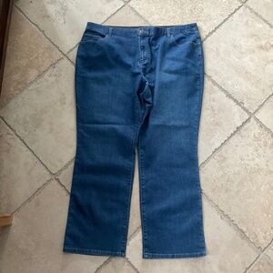 CJ BANKS 22W wide leg Jeans Stretch Comfort Pant Plus‎ Size